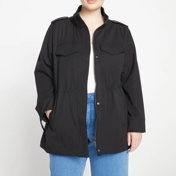 Universal Standard Jackets & Blazers - Universal Standard Vineyard Stretch Cotton Twill Jacket in Black Size S